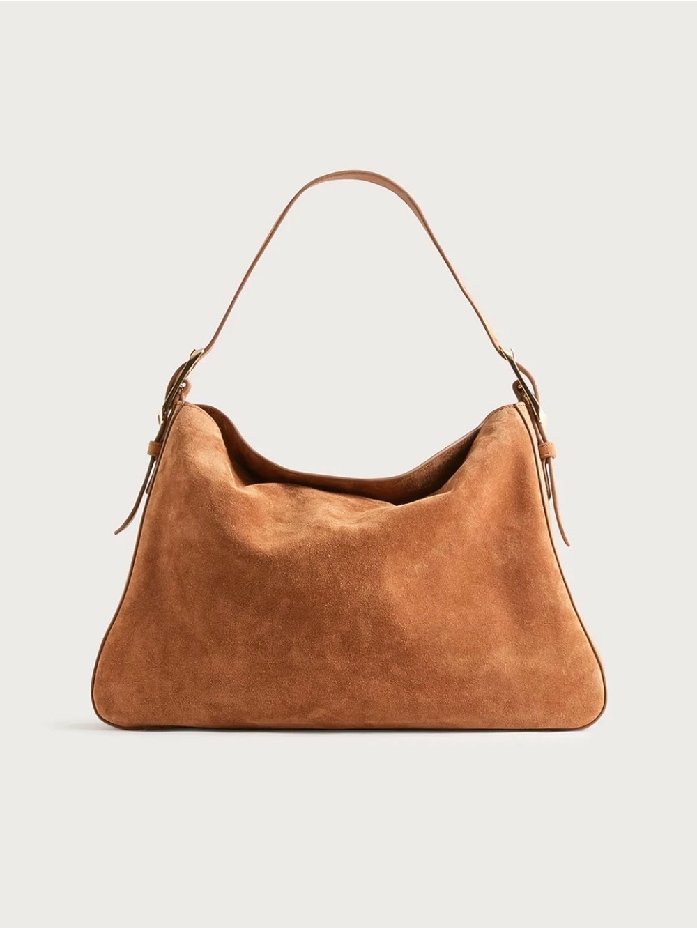 NWT J.Crew Berkeley shoulder bag in suede - Blonde Espresso